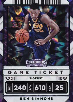 2020 Panini Contenders Draft Picks - Game Ticket Green Explosion #14 Ben Simmons Front