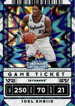 2020 Panini Contenders Draft Picks - Game Ticket Green Explosion #15 Joel Embiid Front