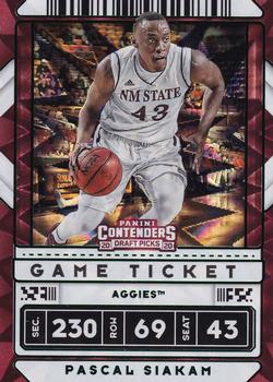 2020 Panini Contenders Draft Picks - Game Ticket Green Explosion #17 Pascal Siakam Front