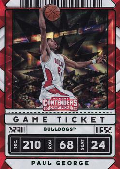 2020 Panini Contenders Draft Picks - Game Ticket Green Explosion #19 Paul George Front