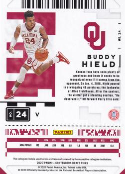 2020 Panini Contenders Draft Picks - Game Ticket Green Explosion #24 Buddy Hield Back