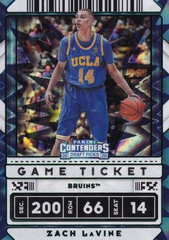 2020 Panini Contenders Draft Picks - Game Ticket Green Explosion #25 Zach LaVine Front