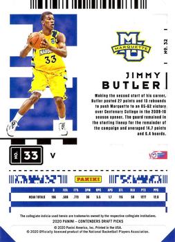 2020 Panini Contenders Draft Picks - Game Ticket Green Explosion #32 Jimmy Butler Back
