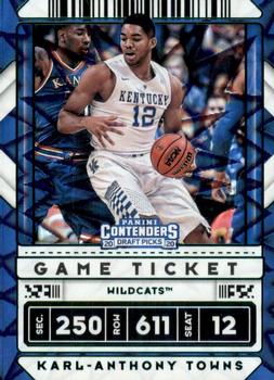 2020 Panini Contenders Draft Picks - Game Ticket Green Explosion #36 Karl-Anthony Towns Front