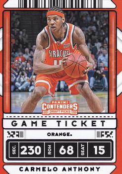 2020 Panini Contenders Draft Picks - Game Ticket Purple #42 Carmelo Anthony Front