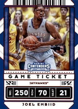 2020 Panini Contenders Draft Picks - Game Ticket Red #15 Joel Embiid Front