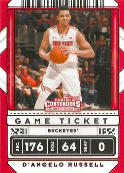 2020 Panini Contenders Draft Picks - Game Ticket Red #37 D'Angelo Russell Front
