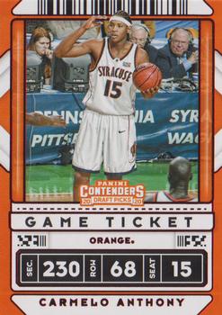 2020 Panini Contenders Draft Picks - Game Ticket Red #42 Carmelo Anthony Front