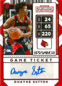 2020 Panini Contenders Draft Picks - Game Ticket Red #105 Dwayne Sutton Front