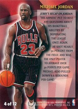1996-97 Fleer - Stackhouse's All-Fleer #4 Michael Jordan Back
