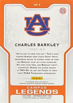 2020 Panini Contenders Draft Picks - Campus Legends Cracked Ice #5 Charles Barkley Back