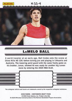 2020 Panini Contenders Draft Picks - Front-Row Seats #SS-4 LaMelo Ball Back