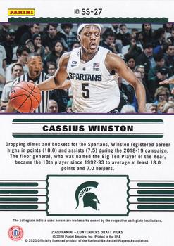 2020 Panini Contenders Draft Picks - Front-Row Seats #SS-27 Cassius Winston Back