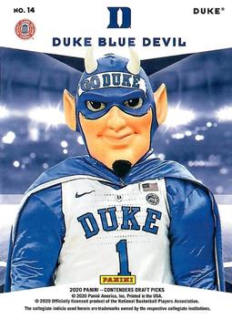 2020 Panini Contenders Draft Picks - Mascots Blue #14 Duke Blue Devil Back