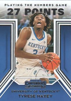 2020 Panini Contenders Draft Picks - Playing the Numbers Game #9 Tyrese Maxey Front