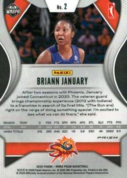 2020 Panini Prizm WNBA - Silver #2 Briann January Back