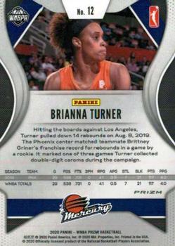 2020 Panini Prizm WNBA - Silver #12 Brianna Turner Back