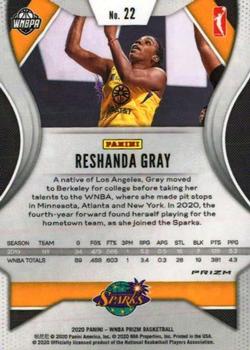 2020 Panini Prizm WNBA - Silver #22 Reshanda Gray Back