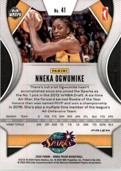 2020 Panini Prizm WNBA - Silver #41 Nneka Ogwumike Back