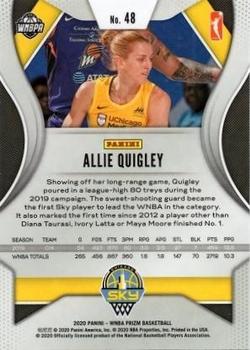 2020 Panini Prizm WNBA - Silver #48 Allie Quigley Back