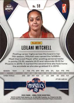 2020 Panini Prizm WNBA - Silver #59 Leilani Mitchell Back