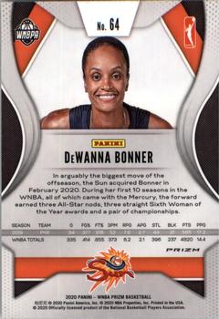 2020 Panini Prizm WNBA - Silver #64 DeWanna Bonner Back