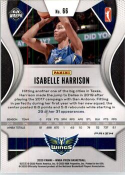2020 Panini Prizm WNBA - Silver #66 Isabelle Harrison Back