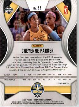 2020 Panini Prizm WNBA - Silver #82 Cheyenne Parker Back