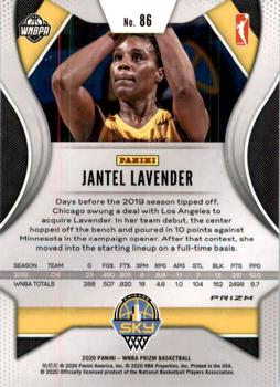 2020 Panini Prizm WNBA - Silver #86 Jantel Lavender Back