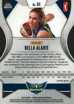 2020 Panini Prizm WNBA - Silver #93 Bella Alarie Back