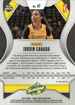 2020 Panini Prizm WNBA - Green #47 Jordin Canada Back
