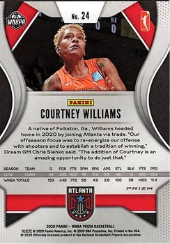 2020 Panini Prizm WNBA - Green Ice #24 Courtney Williams Back