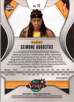 2020 Panini Prizm WNBA - Hyper #13 Seimone Augustus Back