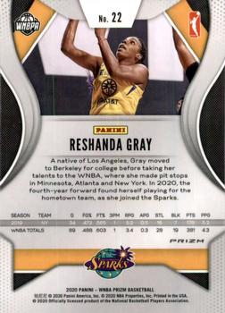 2020 Panini Prizm WNBA - Hyper #22 Reshanda Gray Back