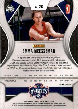 2020 Panini Prizm WNBA - Hyper #26 Emma Meesseman Back