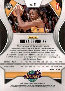 2020 Panini Prizm WNBA - Hyper #41 Nneka Ogwumike Back