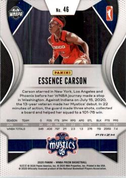 2020 Panini Prizm WNBA - Hyper #46 Essence Carson Back