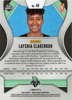 2020 Panini Prizm WNBA - Hyper #49 Layshia Clarendon Back