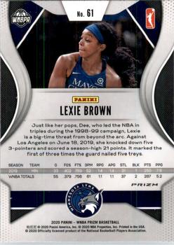 2020 Panini Prizm WNBA - Hyper #61 Lexie Brown Back
