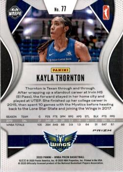 2020 Panini Prizm WNBA - Hyper #77 Kayla Thornton Back