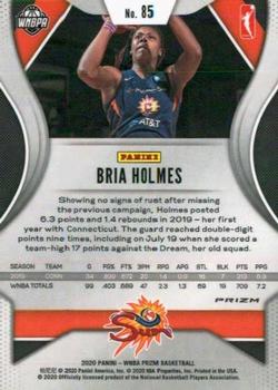 2020 Panini Prizm WNBA - Hyper #85 Bria Holmes Back