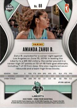2020 Panini Prizm WNBA - Hyper #88 Amanda Zahui B. Back