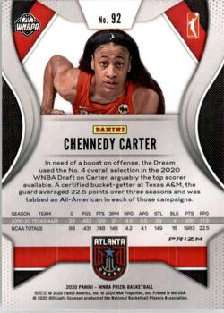 2020 Panini Prizm WNBA - Hyper #92 Chennedy Carter Back
