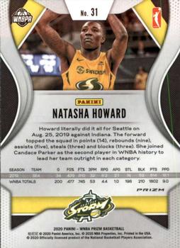 2020 Panini Prizm WNBA - Ice #31 Natasha Howard Back