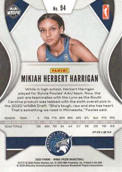2020 Panini Prizm WNBA - Ice #94 Mikiah Herbert Harrigan Back