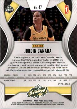 2020 Panini Prizm WNBA - Ruby Wave #47 Jordin Canada Back