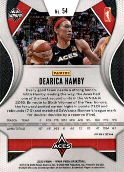 2020 Panini Prizm WNBA - Ruby Wave #54 Dearica Hamby Back