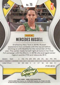 2020 Panini Prizm WNBA - Ruby Wave #75 Mercedes Russell Back