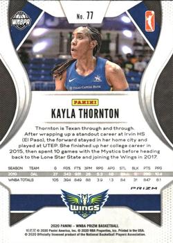 2020 Panini Prizm WNBA - Ruby Wave #77 Kayla Thornton Back