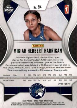 2020 Panini Prizm WNBA - Ruby Wave #94 Mikiah Herbert Harrigan Back